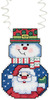 3"X2.25" 14 Count - Holiday Wizzers Snowman With Santa Counted Cross Stitch Kit