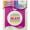 2.5" Round 18 Count - Believe Mini Counted Cross Stitch Kit
