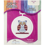 2.5" Round 18 Count - Owl Mini Counted Cross Stitch Kit