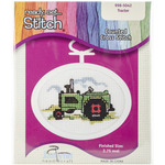 2.75" Oval 18 Count - Tractor Mini Counted Cross Stitch Kit