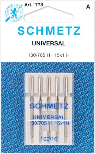Schmetz Sewing Machine Needles Jersey Ball Point 15x1 Size 16 