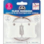 Plastic Floss Bobbins With Ring - 28/Pkg