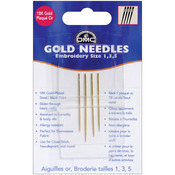 Size 1/5 4/Pkg - Gold Embroidery Hand Needles