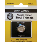 Medium Size 7 - Nickel Plated Steel Crimp Top Thimble