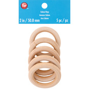 Wood - Cabone Rings 2" 5/Pkg