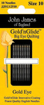 Size 10 10/Pkg - Gold'n Glide Big Eye Quilting Needles