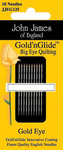 Size 11 10/Pkg - Gold'n Glide Big Eye Quilting Needles