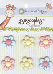 Multi Flowers BaZooples Buttons