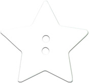 White Star 2-Hole 1-1/8" 2/Pkg - Slimline Buttons Series Funtastics
