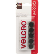 VELCRO(R) Brand STICKY BACK Coins 5/8" 15/Pkg - Black