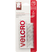 Clear - VELCRO(R) Brand Thin Fasteners Tape 3/4"X3-1/2" 4/Pkg
