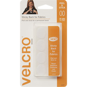 White - VELCRO(R) Brand STICKY BACK For Fabric Ovals 1"X.75"
