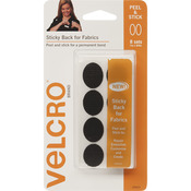 Black - Velcro(r) Brand Sticky Back For Fabric Ovals 1"X.75"