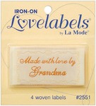 Made With Love By Grandma - Iron-On Lovelabels 4/Pkg