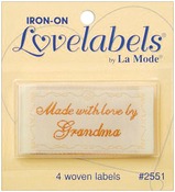 Made With Love By Grandma - Iron-On Lovelabels 4/Pkg