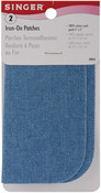 Faded Blue - Iron-On Patches 5"X5" 2/Pkg