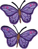 Iridescent Butterflies - Wrights Iron-On Appliques 2/Pkg