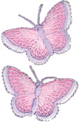 Butterflies - Wrights Iron-On Appliques 2/Pkg