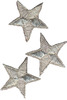 Silver Metallic Stars - Wrights Iron-On Appliques 3/Pkg