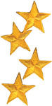 Yellow Stars - Wrights Iron-On Appliques 4/Pkg