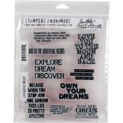Life Quotes - Tim Holtz Cling Rubber Stamp Set