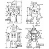 Robots Blueprint - Tim Holtz Cling Rubber Stamp Set