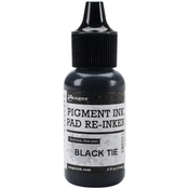 Black Tie - Ranger Pigment Ink Reinkers .5oz