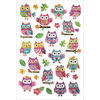 Owls - Laser Embossed Stickers 5.5"X8.25" Sheet
