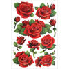 Red Roses - Glitter Foil Stickers 5"X7.25" Sheet