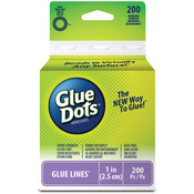 200 Clear Lines - Glue Dots 1" Glue Line Roll