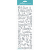 Laugh & Love Silver Glitter Words - Jolee's Boutique Stickers