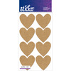 Burlap Hearts - Sticko Label Stickers