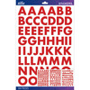 Red Futura Bold Large Sticko Alphabet Stickers