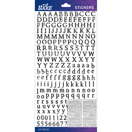 Sticko Alphabet Glitter Script Stickers Small Blue