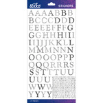 Silver Foil Goudy Small - Sticko Alphabet Stickers