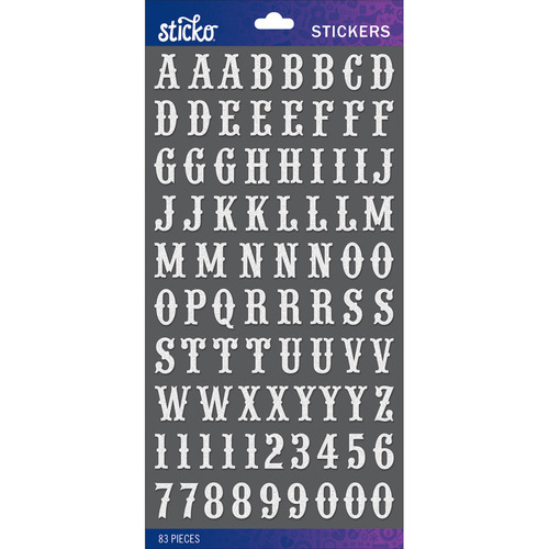 Sticko Stickers > Multi Metallic Funhouse Small - Sticko Alphabet