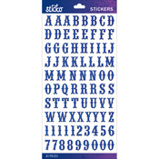 Blue Glitter Carnival Small - Sticko Alphabet Stickers