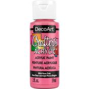 Wild Rose Pink - Crafter's Acrylic All-Purpose Paint 2oz