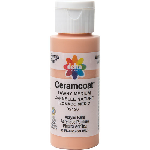 Delta Ceramcoat Acrylic Paint 2oz-Sunbright Yellow - Semi-Opaque