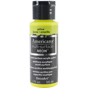 Yellow - Americana Multi-Surface Neon Acrylic Paint 2oz
