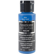 Blue - Americana Multi-Surface Neon Acrylic Paint 2oz