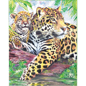 Jaguar Family - Color Pencil By Number Kit 8.75"X11.75"