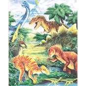 Dinosaur Fun - Color Pencil By Number Kit 8.75"X11.75"