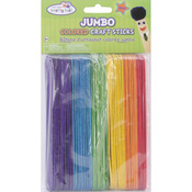 Colored 6" 50/Pkg - Jumbo Craft Sticks