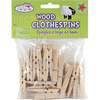 Natural 1.875" 24/Pkg - Wood Clothespins