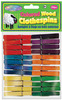 Colored 1.875" 24/Pkg - Wood Clothespins