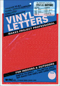 Red - Permanent Adhesive Vinyl Letters & Numbers .5" 852/Pkg