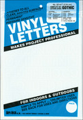 White - Permanent Adhesive Vinyl Letters & Numbers 1" 183/Pkg
