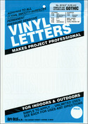 White - Permanent Adhesive Vinyl Letters & Numbers 2" 167/Pkg