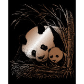 Panda & Baby - Copper Foil Engraving Art Kit 8"X10"